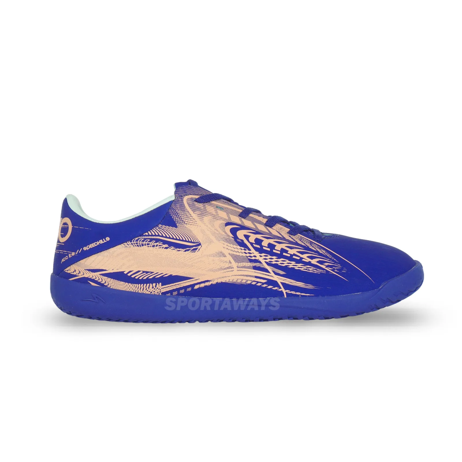 Sepatu Futsal Anak Specs Elevation Two JR IN - Mazarine Blue/Peach Parfait 