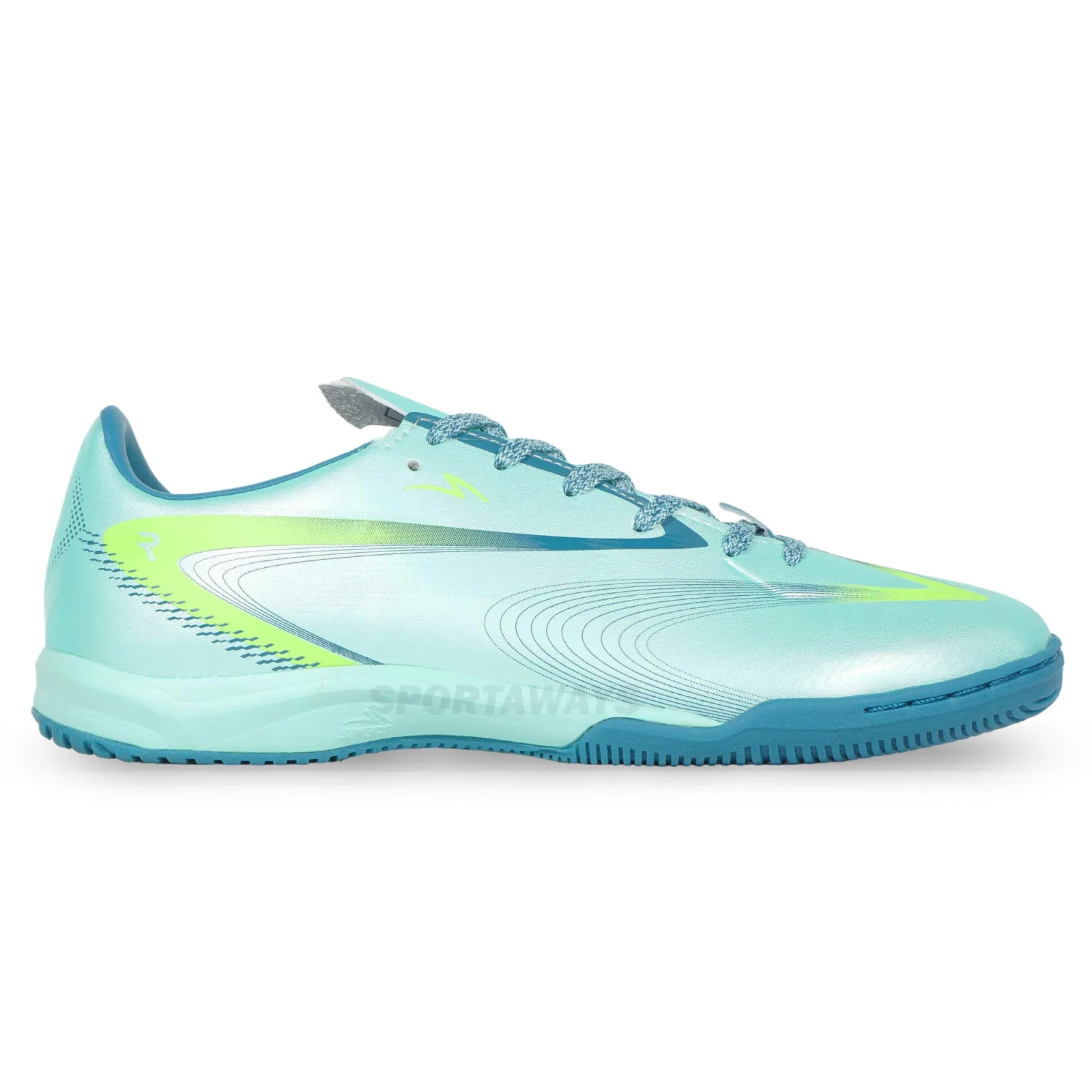 Sepatu Futsal Specs Galactica Morph NV IN - Brook Green/Harbor Blue/Lucid Lemon 