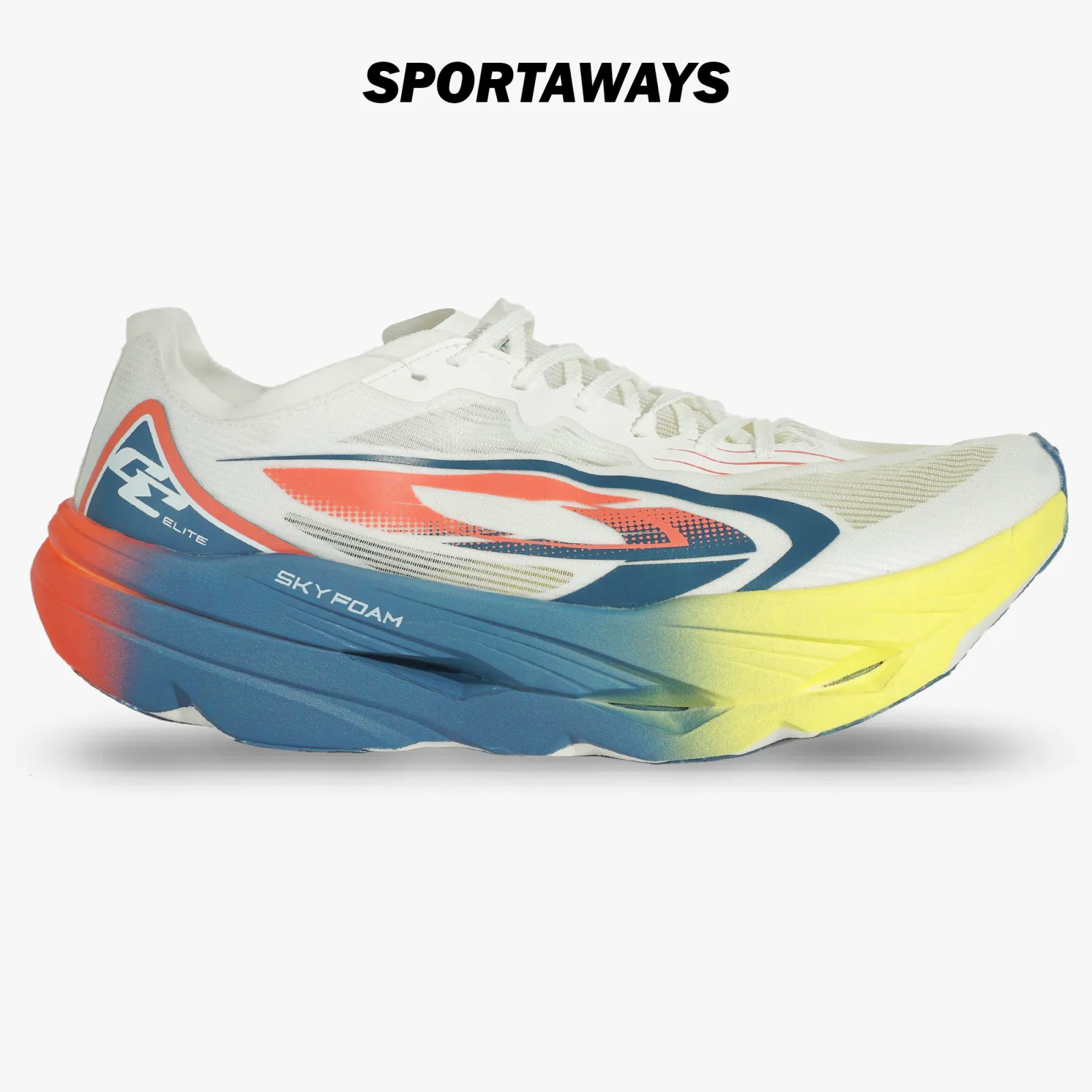 Sepatu Running 910 Geist Ekiden Elite X - Putih/Abu/Neon/Peach