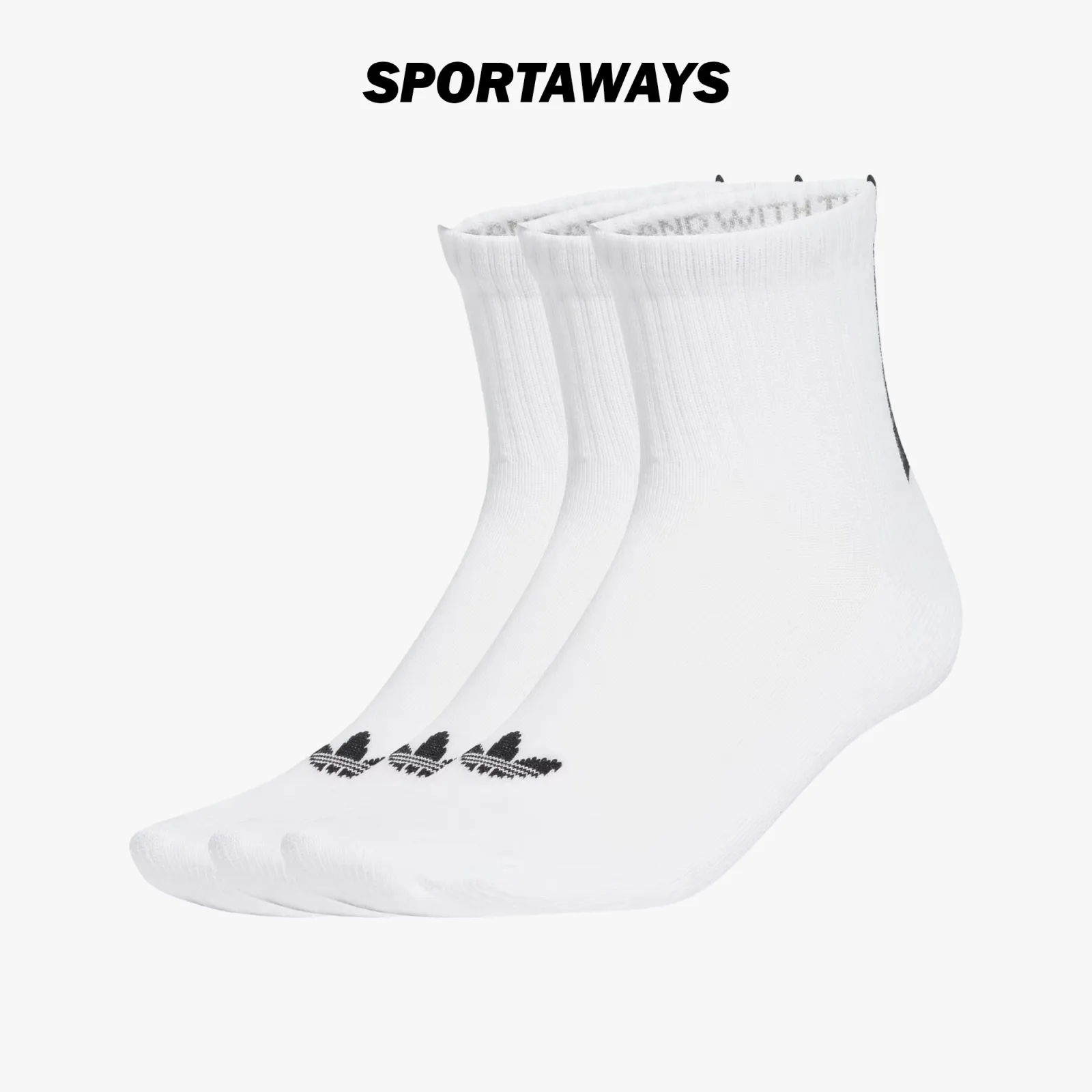Kaos Kaki Adidas 3S 1/4 Socks 3Pcs JV7423 - White