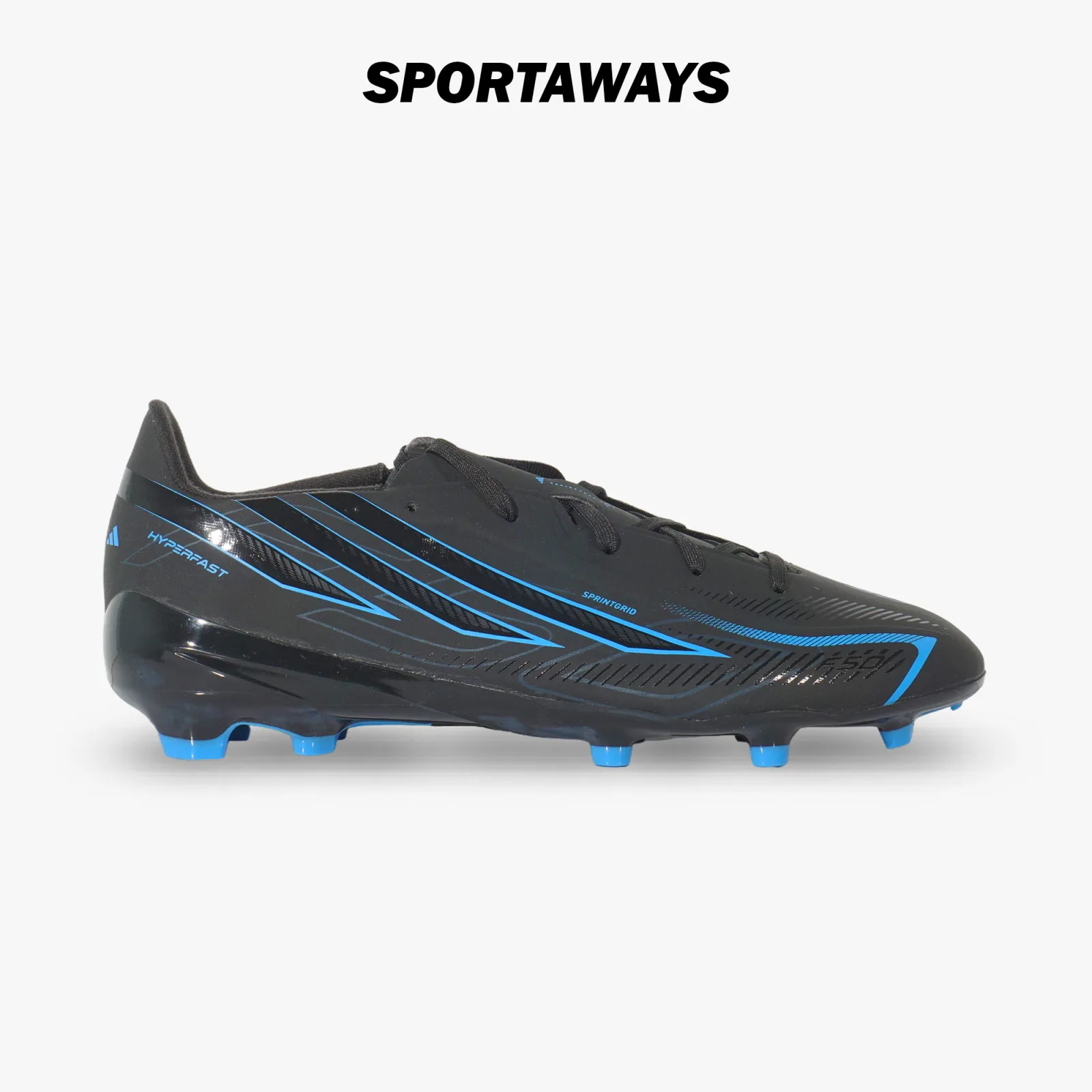 Sepatu Bola Anak Adidas F50 Hyperfast League FG JR  KK18 -  Cblack/Cblack/Lurabl 