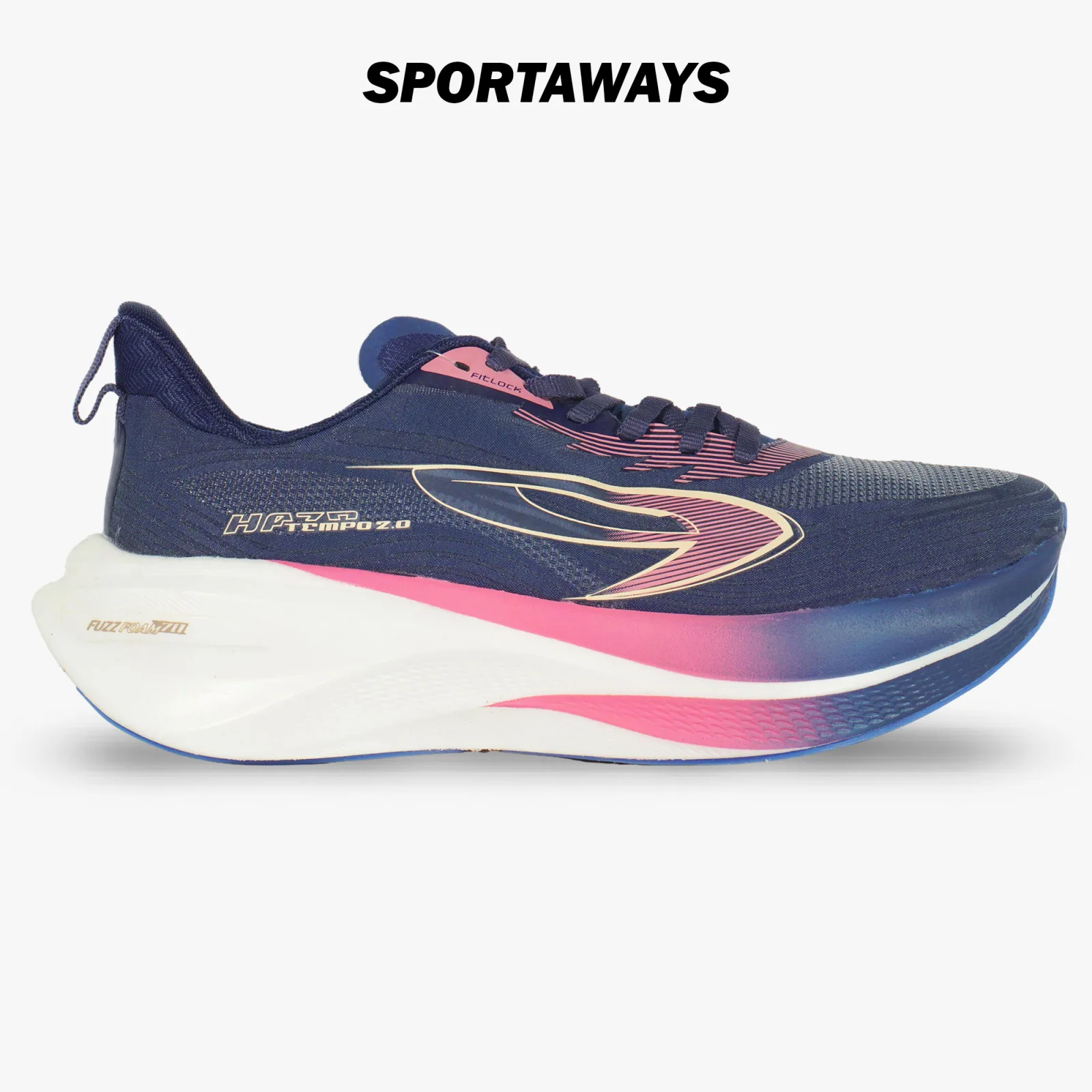 Sepatu Running 910 Haze Tempo 2.0 - Biru Navy/Merah Muda/Lime 