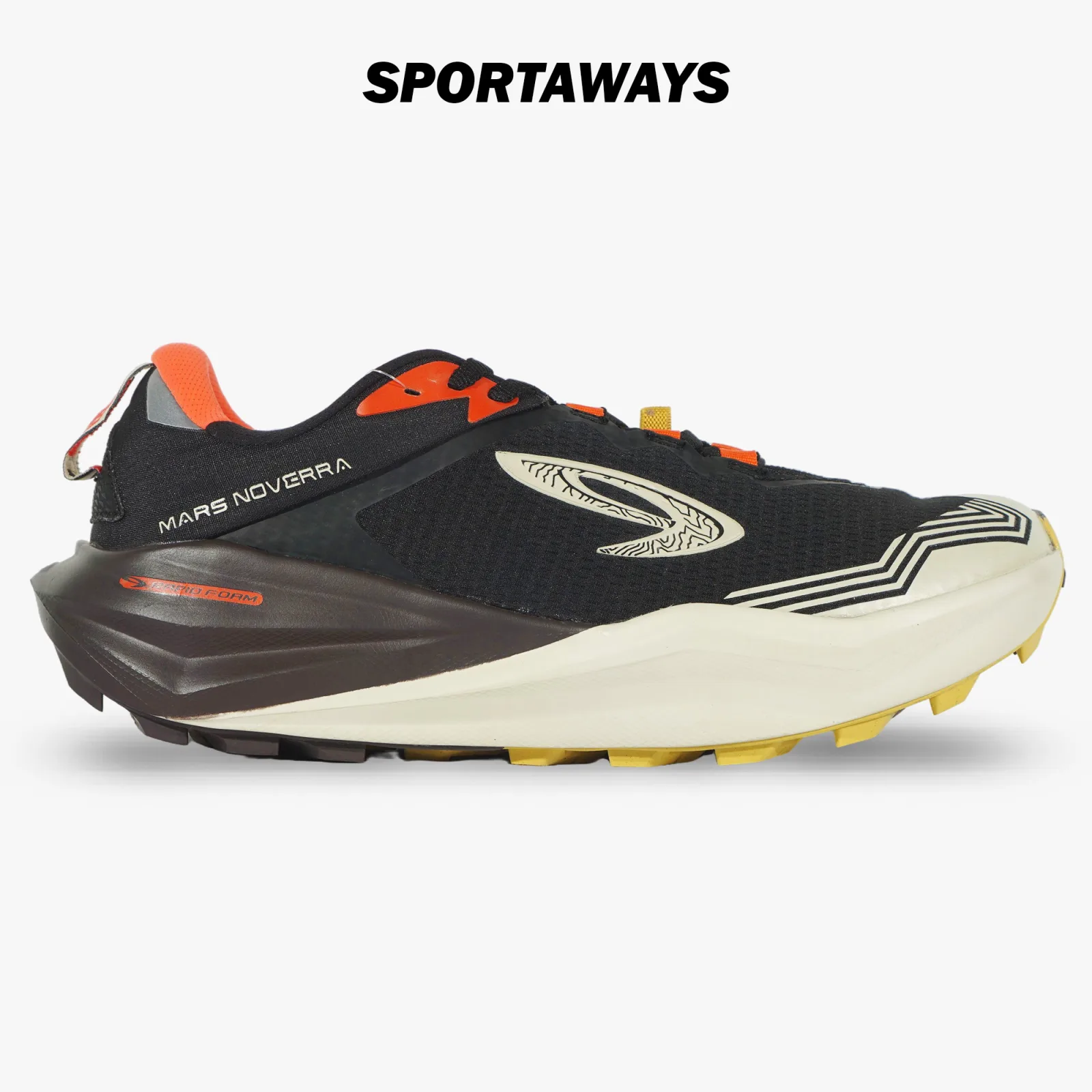 Sepatu Trail Run 910 Yuza Mars Noverra - Hitam/Abu Muda/Kuning 