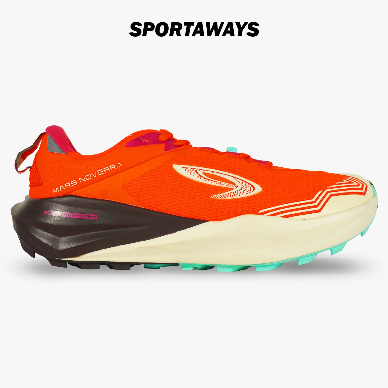 Sepatu Trail Run 910 Yuza Mars Noverra - Orange/Putih/Cokelat Tua 