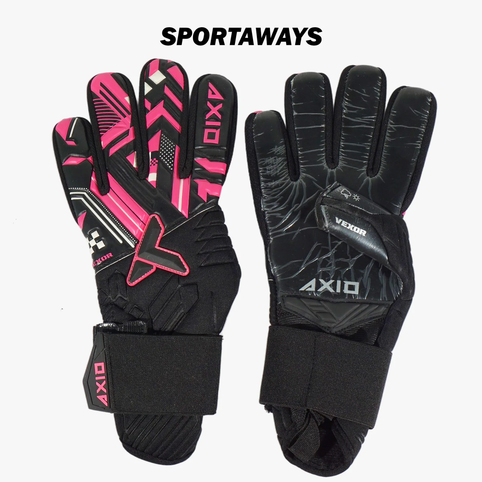 Sarung Tangan Kiper Axio Vexor Pro GK Glove Negative - Black/Magenta 