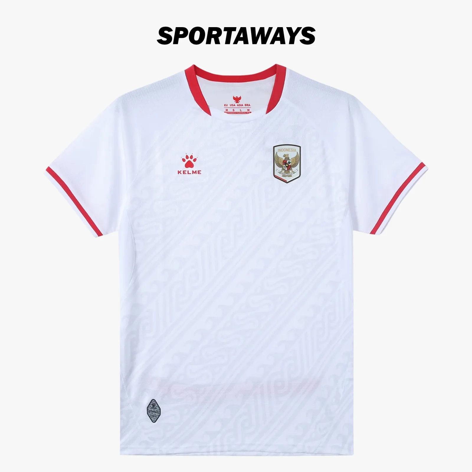 Jersey Kelme Timnas Jersey Player Replica Away SS - White