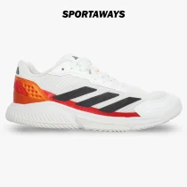 Sepatu Padel Adidas Cortquick Padel M JR48 - Cloud White/Core Black/Lucid Orange 