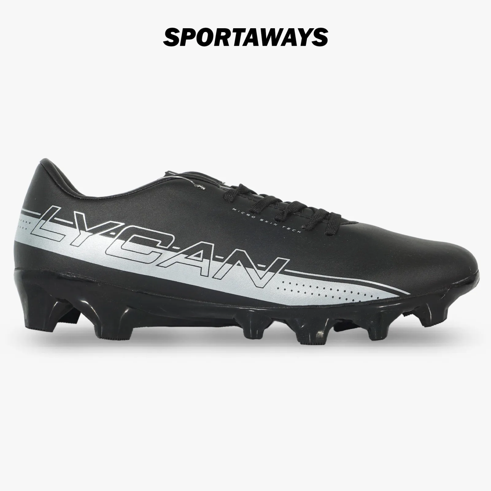 Sepatu Bola Lycan GT 01 FG - Black/Silver 