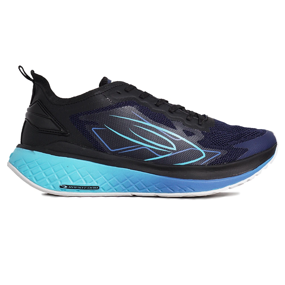 Sepatu Running 910 Geist Ekiden Glide - Hitam/Biru Nv/Ungu/Biru Md