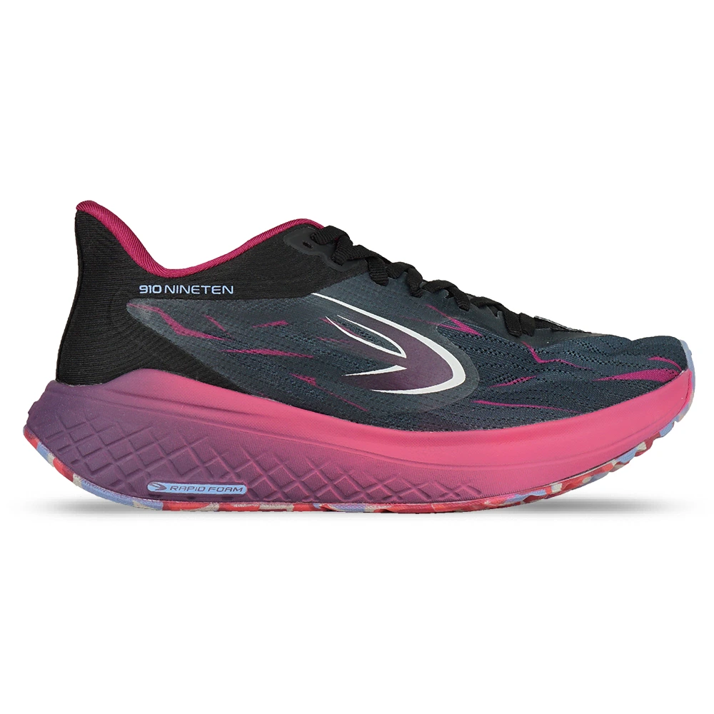Sepatu Running 910 Kanzaki 2.0 - Hitam/Ungu/Magenta