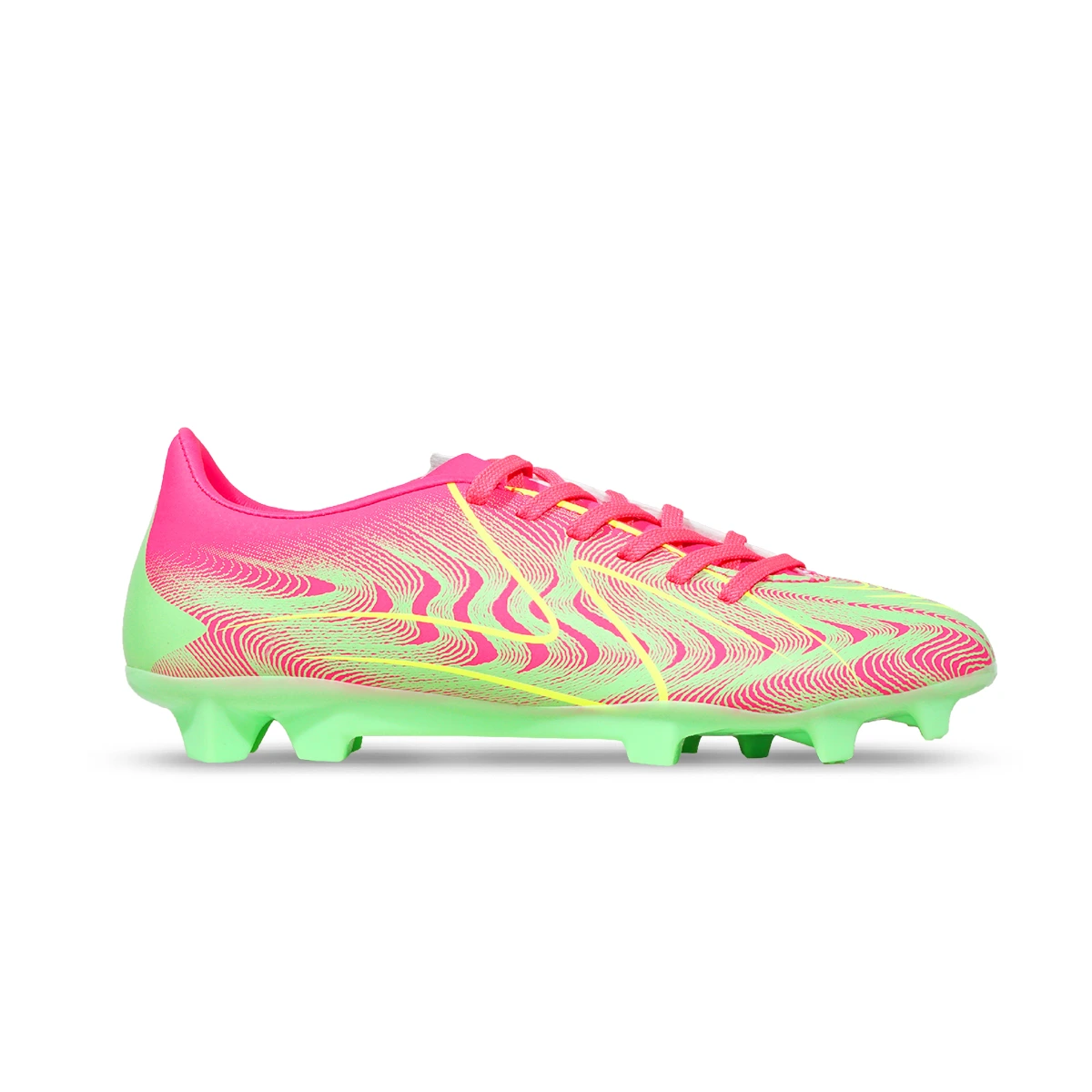Sepatu Bola Anak Specs Reacto Deviant JR FG - Patina Green/Safety Yellow/Pink Glo