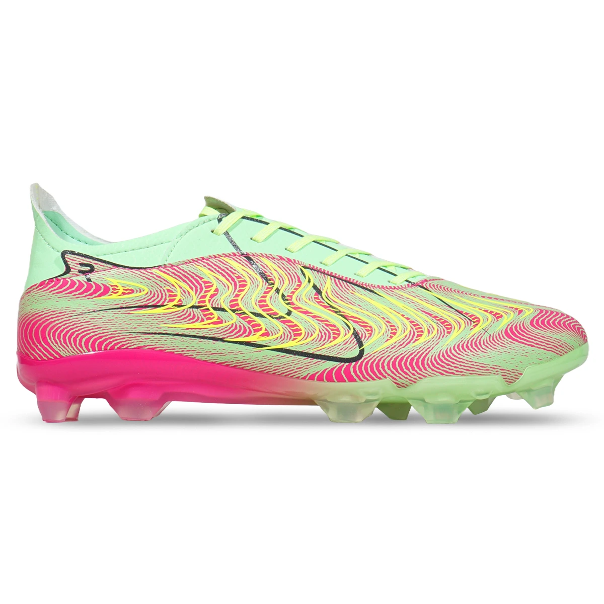 Sepatu Bola Specs Reacto Deviant Pro FG - Patina Green/Safety Yellow/Pink Glo