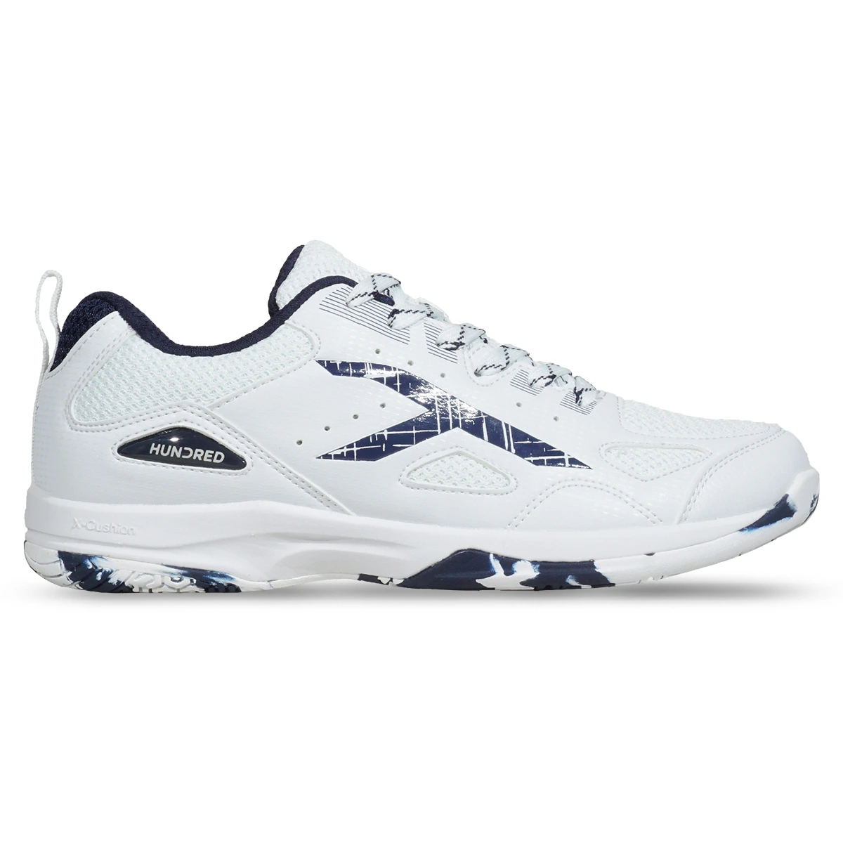 Sepatu Badminton Hundred Galaxy HBFS-4M004-2 - White/Navy