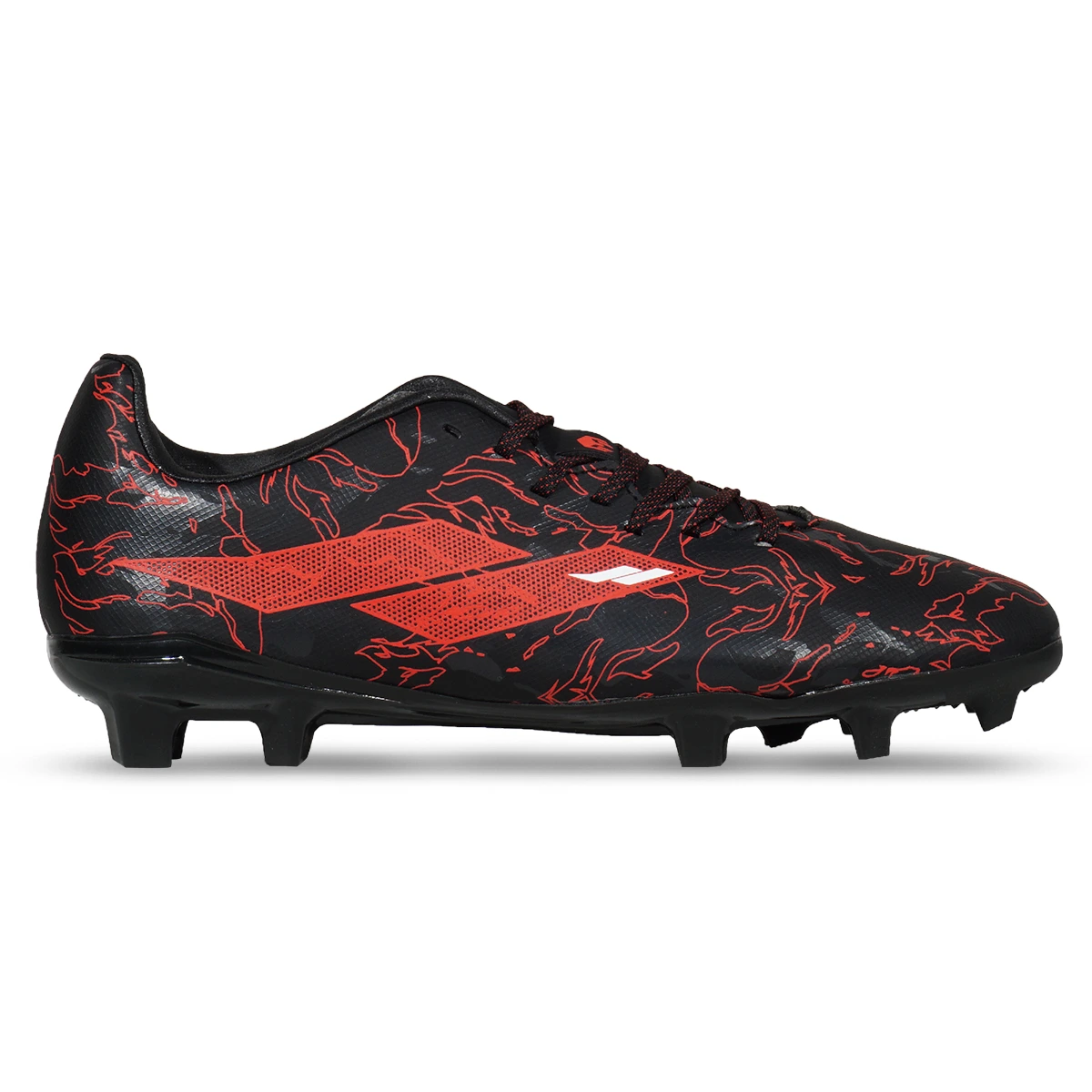 Sepatu Bola Mills Flame 2.0 FG - Black/Flame.Red/White
