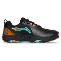 Sepatu Badminton Li-Ning Hypersonic II AYTU039-2 - Black/Orange/Turquoise