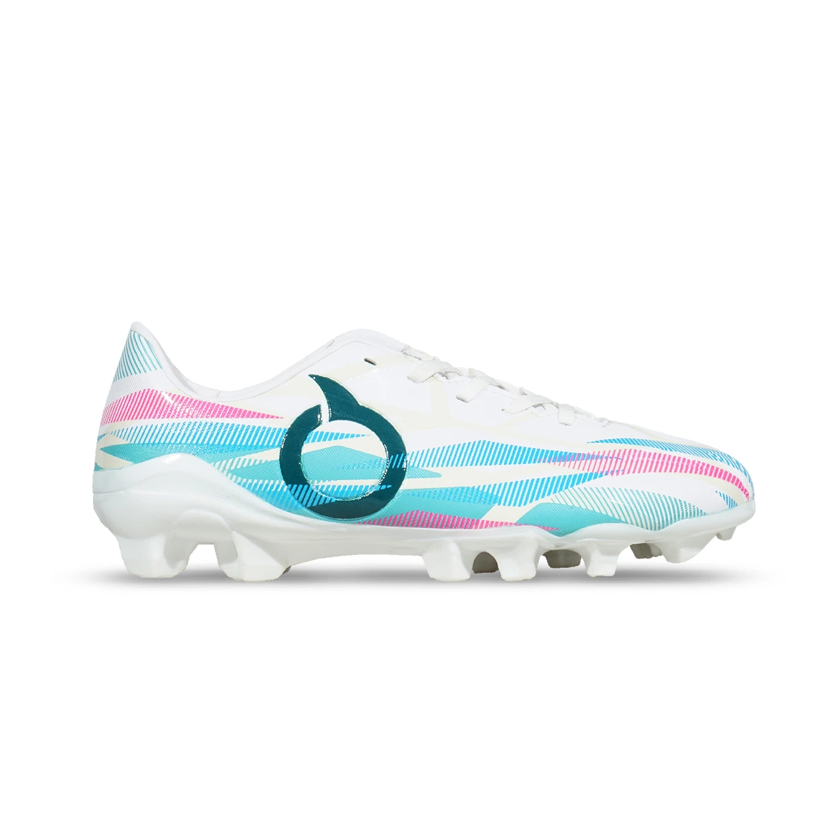 Sepatu Bola Anak Ortuseight Catalyst Hyperion FG JR - White/Cyan/Pink