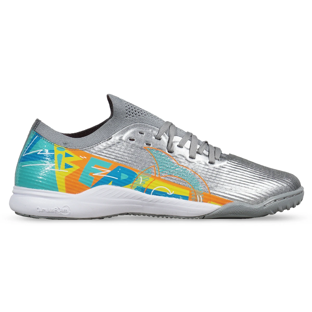 Sepatu Futsal Ortuseight Catalyst Liberte V4 IN - Silver/Aqua