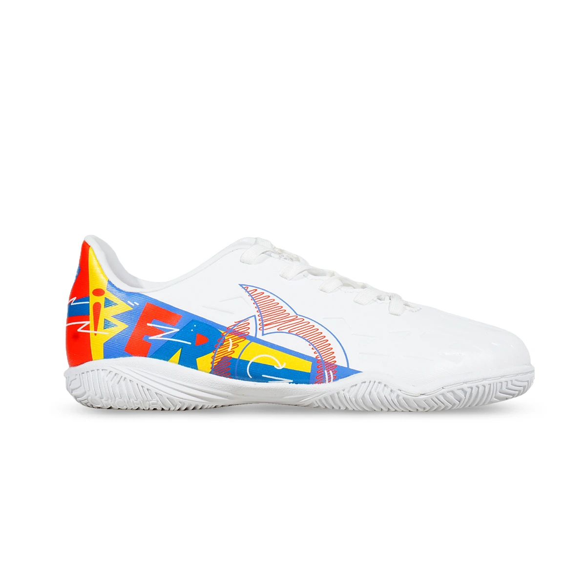 Sepatu Futsal Anak Ortuseight Catalyst Liberte V4 IN CH - White/Ortred