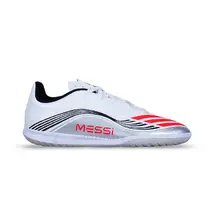 Sepatu Futsal Adidas F50 Messi Club IN J JP7452 - Ftwwht/Lucred/Silvmt Ftwbla