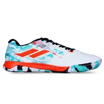 Sepatu Futsal Mills Voltasala Alvez - White/Bright Red/Green
