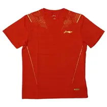 Baju Li-Ning Mens T-Shirt ATSR643-2 - Red/Gold