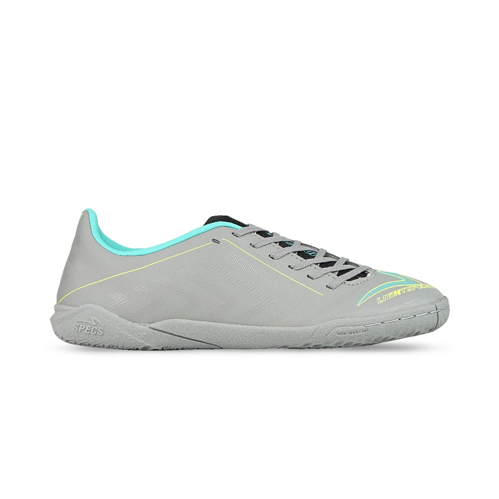 Sepatu Futsal Anak Specs Accelerator Lightspeed 4 JR IN - Flint Gray/Neon Aqua