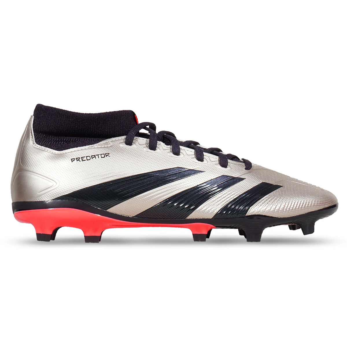 Sepatu Bola Adidas Predator League Socks FG IF6340 - Silver/Multicolor/Pink