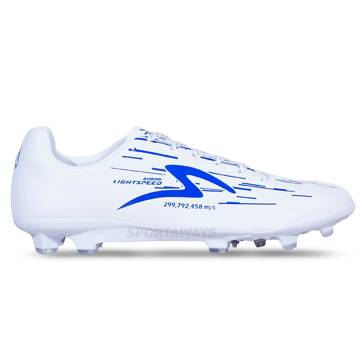 Sepatu Bola Specs Lightspeed Reborn FG - White/Dazzling Blue