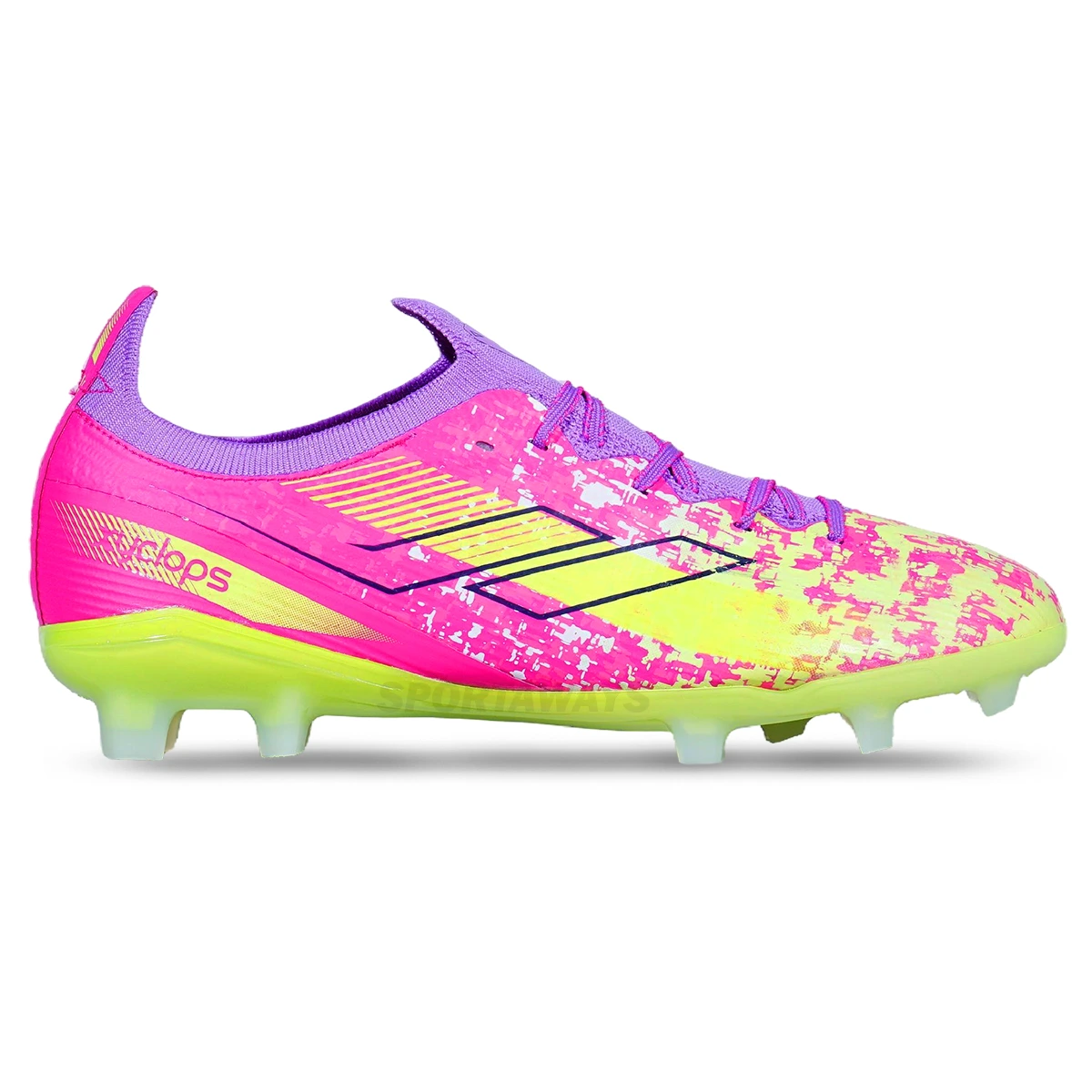 Sepatu Bola Mills Xyclops Speedfreak FG - Magenta/Lime Green/Purple