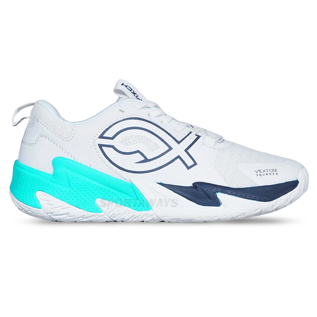 Sepatu Volley Fixch Flames - White/Brilliant Blue/Tosca